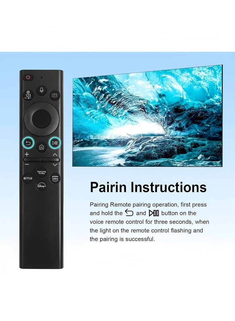 Flyview BN59-01385A Solar TV Remote Control Replacement for Samsung Frame Smart TV with Voice Bluetooth Rechargeable Solar Cell Compatible with Samsung 2020-2023 Neo QLED 4K 8K Ultra HD TVs 4 Shortcut Buttons - Image 3